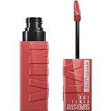 Maybelline Super Stay Vinyl Ink Longwear No-Budge Liquid Lipcolor Makeup, Highly Pigmented Color and Instant Shine, Peachy, Peachy Nude Lipstick, 0.14 fl oz, 1 Count