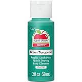Apple Barrel Acrylic Paint, Green Turquoise 2 fl oz Classic Matte Acrylic Paint For Easy To Apply DIY Arts And Crafts, Art Supplies With A Matte Finish (Pack of 1)