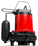 Red Lion RL-50SC 1/2 HP, 115-Volt, 4000 GPH, Cast Iron Sump/Effluent Pump with Snap-Action Float Switch, Red, 14942653