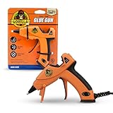 Gorilla Dual Temp Mini Hot Glue Gun, Precision Nozzle, Easy Squeeze Trigger, and Enhanced Safety Features, for DIY, Craft, Repairs, and More, Orange (Pack of 1)