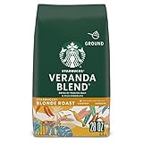 Starbucks Ground Coffee, Starbucks Blonde Roast Coffee, Veranda Blend, 100% Arabica, 1 bag (28 oz)