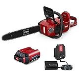 Toro Flex-Force 60-Volt Max 16-Inch Lithium-Ion Electric Chainsaw with 3-Phase Brushless RunSmart Motor, 2.0 Ah Battery, and Charger, Red