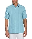 Cubavera Men's Cubavera Men’S Embroidered Chambray Short Sleeve Button-Down Shirt, Classic Fit, Men’S Casual Shirts (Sizes Small-5Xl), Delphinium Blue, X-Large