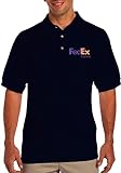 ALLNTRENDS FedEx Men's Polo T Shirt Embroidered FedEx Express Apparel (M, Express Purple Orange Print)