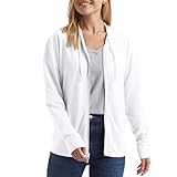 Hanes Womens Slub Knit Full-zip Hoodie, Textured Cotton Zip-up T-shirt For Fashion-hoodies, White, Large US