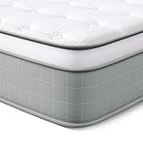 Vesgantti Queen Mattresses, 12 Inch Innerspring Hybrid Queen Size Mattress, Pressure Relief Pocket Spring Bed Mattress in a Box with Breathable Memory Foam, Medium Firm Plush, CertiPUR-US