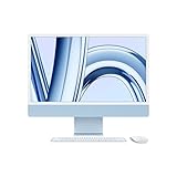 2023 Apple iMac with Apple M3 Chip (24-inch, 8GB RAM, 256GB SSD) (QWERTY English) Blue (Renewed)