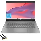 HP Chromebook Laptop for Business and Student, 14' HD Anti-Glare Display, Intel Celeron N4120 (Up to 2.60 GHz), 4GB RAM, 64GB eMMC, Webcam, Long Battery Life, USB-C, HDMI, PDG HDMI Cable, Chrome OS