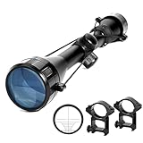 Generic 3-9×40 Rifle Scope for Hunting, Rangefinder Reticle Optics Scope with Free 20mm Mounts, black