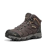 NORTIV 8 Men's Ankle High Waterproof Hiking Boots Outdoor Lightweight Shoes Trekking Trails Armadillo,Size 12,Brown/Black/TAN,160448_M