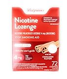 Walgreens Nicotine Lozenge, 4 mg, Cinnamon, 72 ea by Walgreens