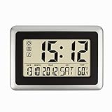 HIPPIH Alarm Clock, Electronic Full Calendar Wall Clocks, Digital Desktop Day Clock with Extra Large Digits - Perfect for Seniors, Oversized, Valentine's Day Gift