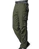 Jessie Kidden Mens Hiking Pants Convertible Quick Dry Lightweight Zip Off Outdoor Fishing Travel Safari Pants (225 Army green 34)