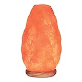 Elvissmart Natural Himalayan Pink Salt Lamp, Crystal Salt Lamp Night Light with Real Wood Base, (ELT Certified) Dimmer Switch – Perfect Holiday Gift | 7-11 LBS