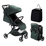 MAMAZING Lightweight Baby Stroller, Mom’s Choice Gold Award Winner, Ultra Compact & Airplane-Friendly Travel Stroller, One-Handed Folding Stroller for Toddler, Only 11.5 lbs, Green