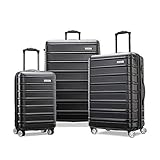 Samsonite Omni 2 Hardside Expandable Luggage with Duel Spinner Wheels, Midnight Black, 3-Piece Set (CO/MED/LG)