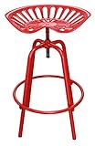 Leigh Country Red Tractor Seat Swivel Stool-KD