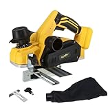 Mellif Cordless Handheld Planer for Dewalt 20V MAX Battery(No Battery), Brushless Electric Power Planer, 16000RPM Portable 3-1/4-Inch Wood Planer with Dual-dust out System for Carpenter Home DIY