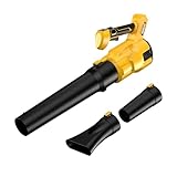 Cordless Leaf Blower for Dewalt 20V Max Battery, 480 CFM Electric Blower with Brushless Motor, Adjustable 3 Speeds up to 22000RPM, Handheld Leaf Blower for Lawn Care,Yard and Snow Blowing(No Battery)