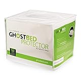 GhostBed Water Resistant Mattress Protector Cover - Noiseless, Lightweight, Breathable and Plastic-Free - Queen White