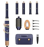 Hair Dryer Brush 6 in 1 Professional Hot Air Brush Set High-Speed Negative Ionic Blow Dryer Multi-Styler with Auto-Wrap Curlers Air Drying & Styling System Hair Air Curling Iron for All Hair Types