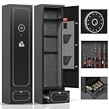 SAPITAL 6 Gun Safe,Gun Safes for Home Rifle and Pistols,Gun Cabinet,Rifle Safe,Gun Cabinet for Rifles and Shotguns,Gun Safes & Cabinets with Drawer and Removable Shelf (6 Gun Safe - Digital)