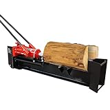 BIG RED ATGS012-1 Torin Hydraulic Log Splitter: Durable Manual Wood Splitter with Horizontal Full Steel Beam, Labor-saving Machine - Stable and Safe, Capacity 12 Ton, Red