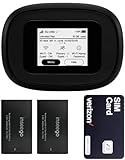 Verizon Wireless Jetpack Inseego MiFi M1000 | Unlocked Device | 5G Mobile WiFi Hotspot | LTE Cat20 Up to 2,4 Gbps | Usage Up to 12 Hours | Portable Travel Router | EVDO-LINK Bundle - Verizon Sim Card
