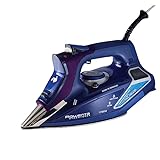 Rowenta Steam Force Stainless Steel Soleplate Steam Iron for Clothes 400 Microsteam Holes, Cotton, Wool, Poly, Silk, Linen, Nylon 1800 Watts Ironing, Fabric Steamer, Precision Tip, Powerful DW9280