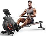 YOSUDA Magnetic Rowing Machine 350 LB Weight Capacity - Rower Machine for Home Use with LCD Monitor, Tablet Holder and Comfortable Seat Cushion-New Version