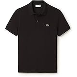 Lacoste Men's Classic Pique Slim Fit Short Sleeve Polo Shirt, Black, Large