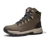 NORTIV 8 Men's Waterproof Hiking Boots Mid Ankle Outdoor Trekking Leather Boots,Size 11,DARK BROWN,SNHB243M
