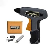Werktough Cordless Glue Gun Fast Heating 15s No Dripping Hot Melt Glue Gun Kit Super Fast Home DIY Hobby Tools for Arts Crafts With 20pcs extra long Glue Stickers(150mm) US Innovation Patent