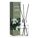 COCODOR Classic Reed Diffuser/White Jasmine/3.4oz(100ml)/1 Pack/Fragrance Scent Essential Oil with Stick Diffuser Set for Home Bathroom Shelf Décor