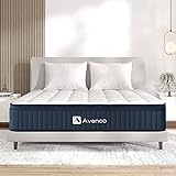 Avenco Full Size Mattress,12 Inch Full Mattress in a Box with Latex Memory Foam & Individual Pocket Springs, Medium Firm Hybrid Full Bed Matttresses for Support & Pain Relief, CertiPUR-US Certified