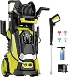 Electric Pressure Washer 4800 PSI 3.5 GPM Power Washer Touch Screen Adjustable Pressure,4 Nozzles and 500ml Foam Cannon Power Washer Cleaning for Patio 4800 PSI