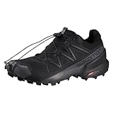 Salomon Speedcross 5 Trail Running Shoes for Men, Black/Black/Phantom, 11