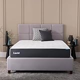 LUCID 10 Inch Memory Foam Mattress - Medium Feel - Infused with Bamboo Charcoal and Gel - Bed in a Box - Temperature Regulating - Pressure Relief - Breathable - Twin XL Size