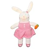 Zubels Baby Girls’ Pish Posh Harriet The Bunny Toy, All-Natural Fibers, Eco-Friendly, 7-Inch Rattle