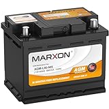 MARXON Group 47 H5 L2 Start and Stop Car Battery 12v 60AH 660CCA AGM BCI47 Maintenance Free Automotive Replacement Batteries