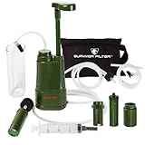 Survivor Filter PRO Extender Series - Portable Water Filter Pump with Extra Replacement Filters