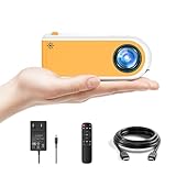 Mini Projector, 1080P Supported Movie Projector, Portable Projector for Outdoor Indoor Home Theater, Compatible with Tablet TV Box Fire Stick Games etc