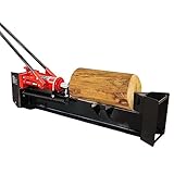 BIG RED ATGS012 Torin Hydraulic Log Splitter: Durable Manual Wood Splitter with Horizontal Full Steel Beam, Labor-saving Machine - Stable and Safe, Capacity 12 Ton, Red