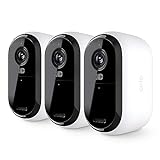 Arlo Essential Wireless Security Camera, 2nd Generation - Outdoor & Indoor Wireless Camera with Integrated Spotlight, Color Night Vision, Motion Sensor & DIY Setup - White, 3 Pack, VMC3350