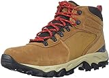 Columbia Men's Newton Ridge Plus II Suede Waterproof Hiking Boot, elk/Mountain red, 12