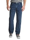 Wrangler Authentics Men's Classic 5-pocket Relaxed Fit Cotton Jean, Dark Stonewash, 36W x 32L