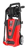 iRozce Pressure Washers, 3850PSI 2.4GPM Max Electric Power Washer with Hose Reel/Adjustable Nozzles, Turbo Nozzle, Foam Cannon for Concrete, Deck, Car Washing