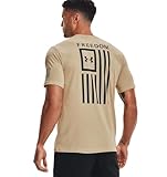 Under Armour Men's New Freedom Flag T-Shirt, Desert Sand (290)/Black, Large