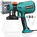 Paint-Sprayer, 700W HVLP Spray Gun, 2024 Upgraded, 4 Copper Nozzles & 3 Spray Patterns, Easy to Clean, Ideal Paint Sprayer for Furniture, Cabinets, Fences, Decks, Walls, DIY Projects, etc.
