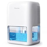 BREEZOME 60 OZ Dehumidifiers for Home, Dual-Semiconductor Quiet Dehumidifier with Timer Sleep Mode Auto-Off 7 Colors Light Portable Small Dehumidifiers for Bathroom, Cloakroom, RV